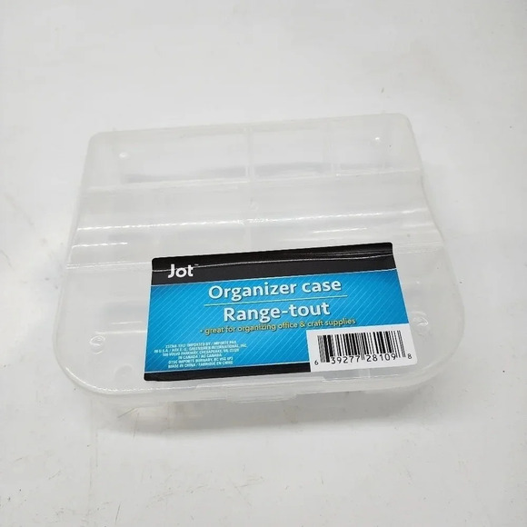 Jot Clear Lock-Top Organizer Storage Case Container 9 Sections 7.5"x6.5"x1.75” - Picture 1 of 10